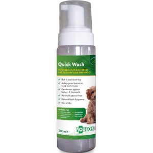 Aqueos Quick Wash No-Rinse Anti-Bacterial Dog Shampoo 200ml (Canine)