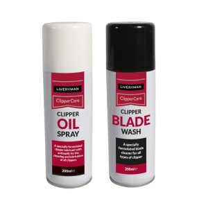 Liveryman Clipper Care Kit - Blade Wash 200ml Spray & Clipper Oil 200ml Spray (Equine/Canine)