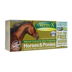 Verm-X Pellets for Horses Special Offer Pack - 2 x 250g + Free Double Worm Count Kit (Equine)