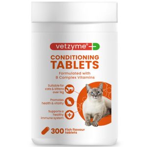 Vetzyme Conditioning Tablets for Cats 300 Tablets (Feline)