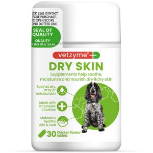 Vetzyme Dry Skin Tablets for Dogs 30 Tablets (Canine)