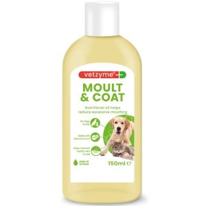 Vetzyme Moult & Coat Oil for Cats & Dogs 150ml (Canine/Feline)
