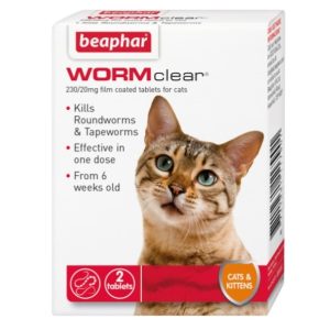 Beaphar WORMclear for Cats 2 Tablets (Feline)